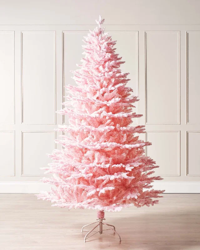 Pink Sugar Snow Flocked Christmas Tree, 6 ft