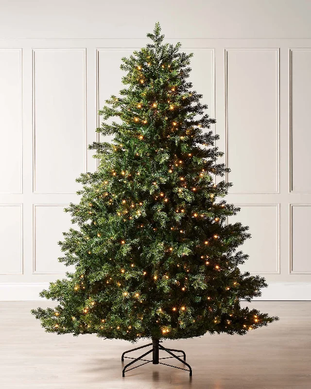 Pre-Lit Balsam Fir Christmas Tree, 8 ft