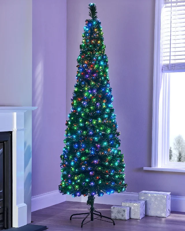 Pre-Lit Fibre Optic Multi-Colour Christmas Tree, 7 ft