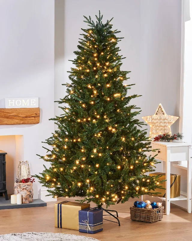 Pre-lit Grand Alaskan Fir Christmas Tree, 5 ft