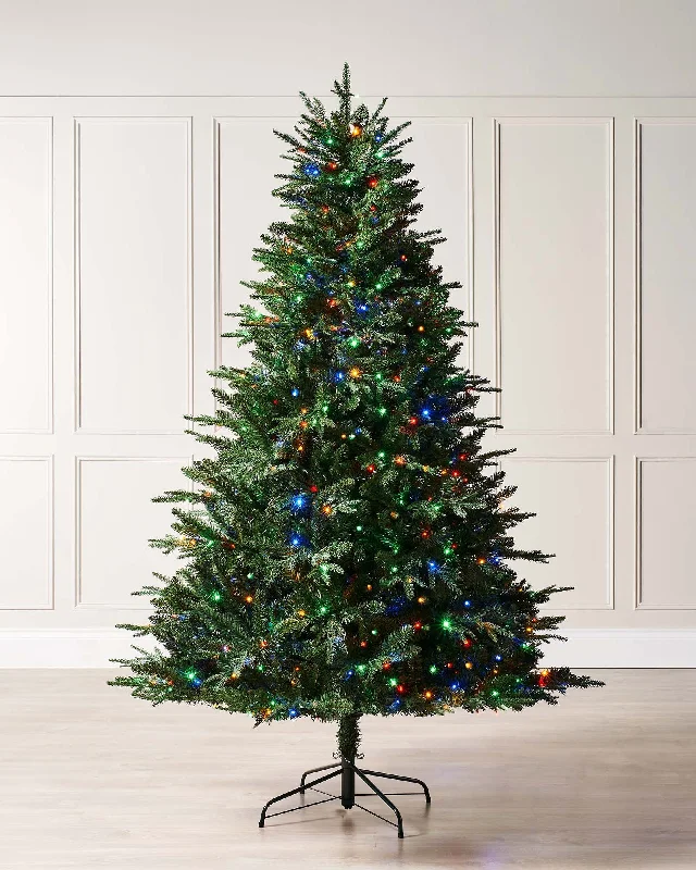 Pre-lit Grand Alaskan Fir Christmas Tree, Dual Multi Colour, 6 ft