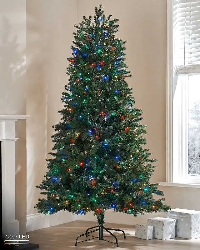 Pre-Lit Mixed Pine Christmas Tree with Remote Control Lights, 8 ft