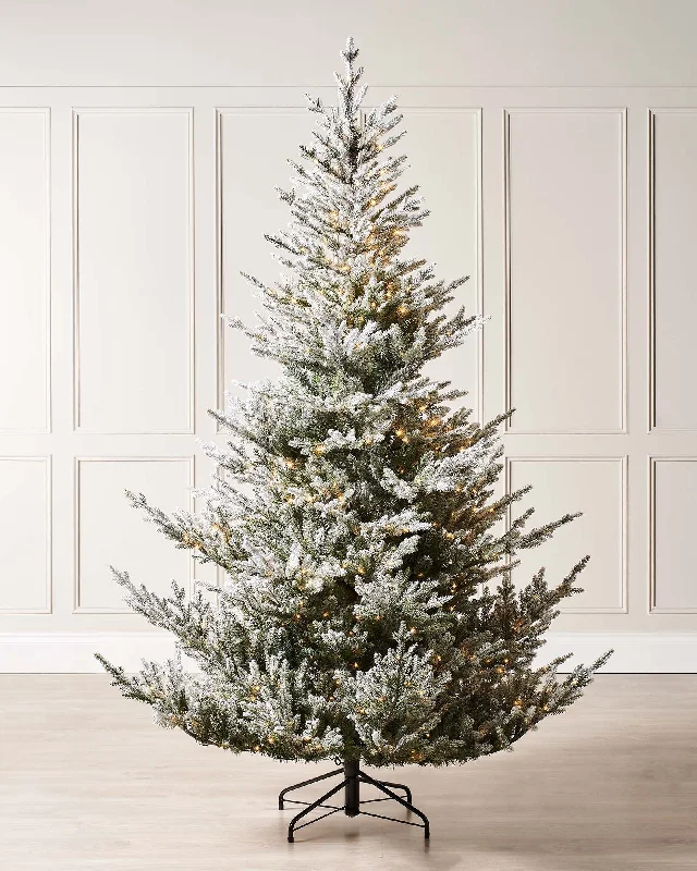 Pre-Lit Snow Flocked Douglas Fir Christmas Tree, 6 ft