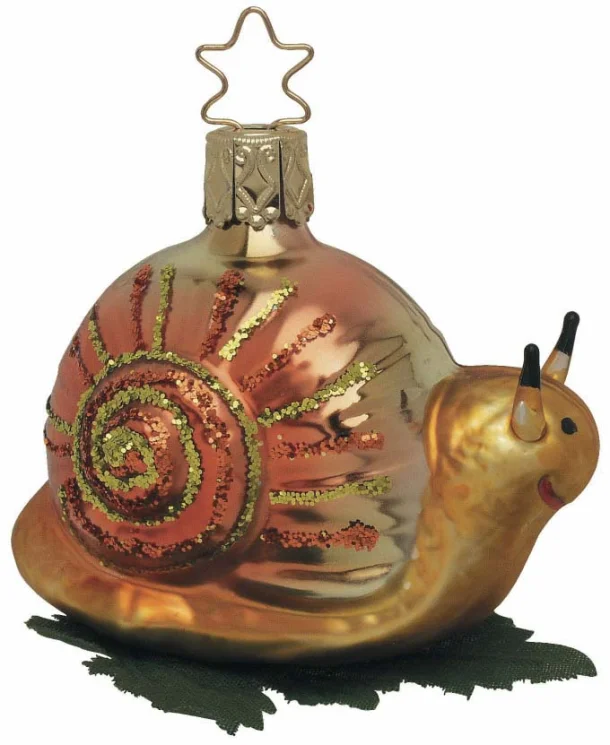 Ready to Go Snail Ornament by Inge Glas of Germany