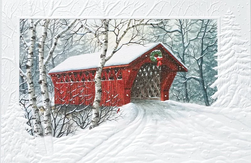 Red Covered Bridge Boxed Cards