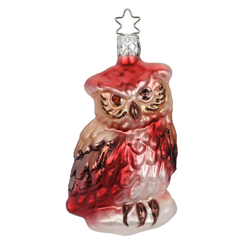 Red Owl Ornament by Inge Glas of Germany