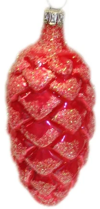 Red Pinecone Ornament by Old German Christmas