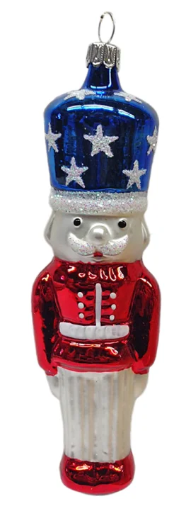 Red, White and Blue Nutcracker Ornament by Old German Christmas