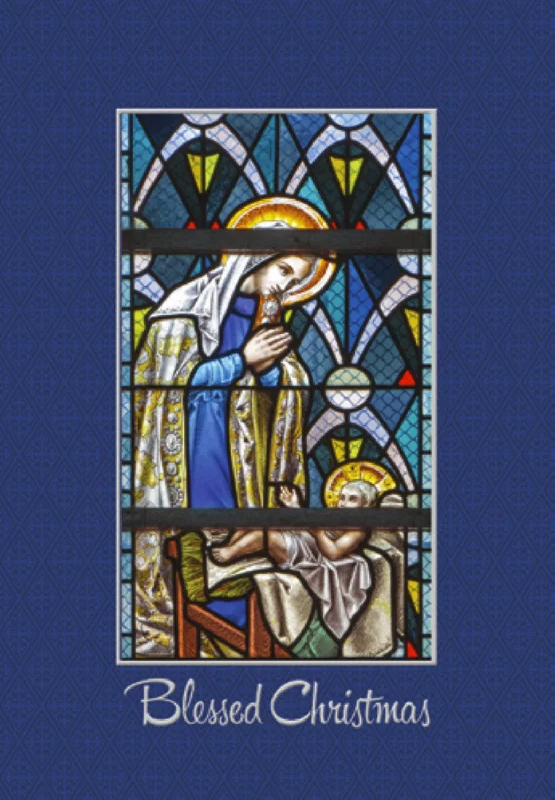 Religious Christmas 20 Card Set - Stained Glass Window