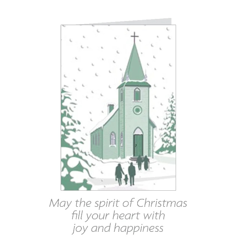 Message of Faith 20 Count Card Set - Winter Church