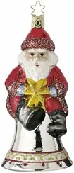 Ringing Santa Bell Ornament by Inge Glas of Germany