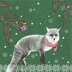 Robin and Fox Luncheon Size Paper Napkins by Made by Paper and Design GmbH