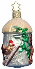 Rooster at the Hen House Ornament by Inge Glas of Germany