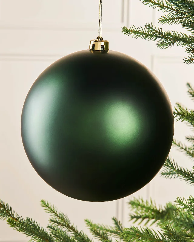 Sage Green Large Matt Shatterproof Bauble, 20 cm