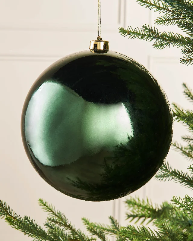 Sage Green Large Gloss Shatterproof Bauble, 20 cm