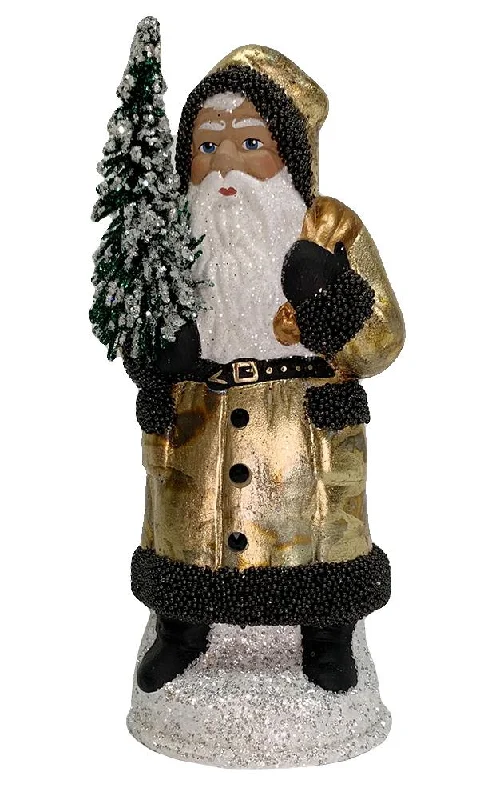 Santa with 24 K Gold Figurine by Ino Schaller