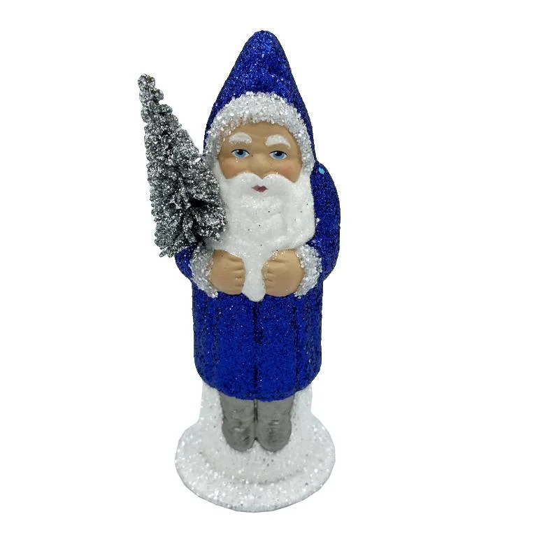 Santa, Blue Glitter by Ino Schaller