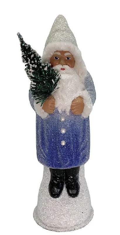 Santa Blue Ombre Beaded Candy Container by Ino Schaller