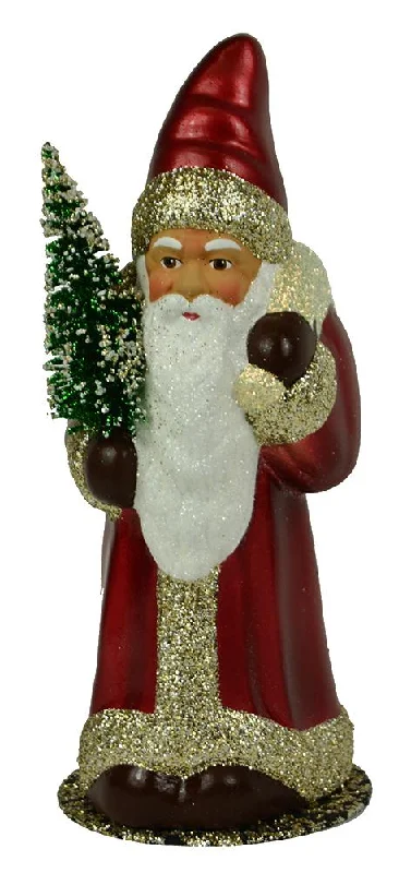 Santa, Burgundy Coat Candy Container by Ino Schaller