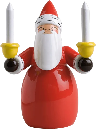 Santa with Candles Wooden Figurine by Wendt and Kuhn