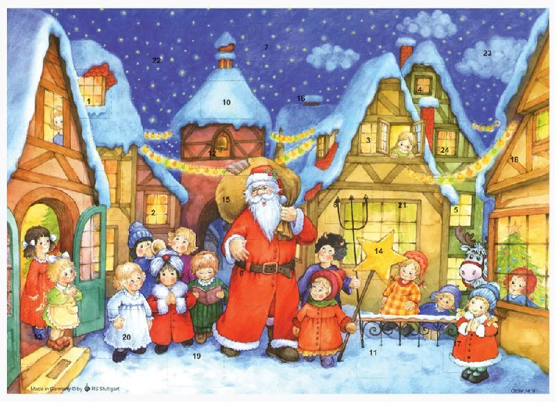 Santa with Children Advent Calendar by Richard Sellmer Verlag