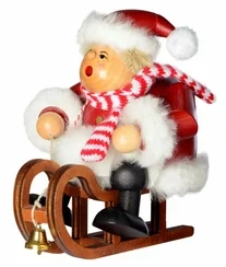 Santa Girl on Sled Incense Smoker by KWO