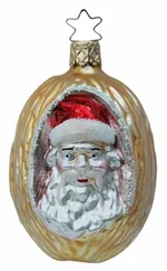 Santa in Walnut by Ornament by Inge Glas of Germany