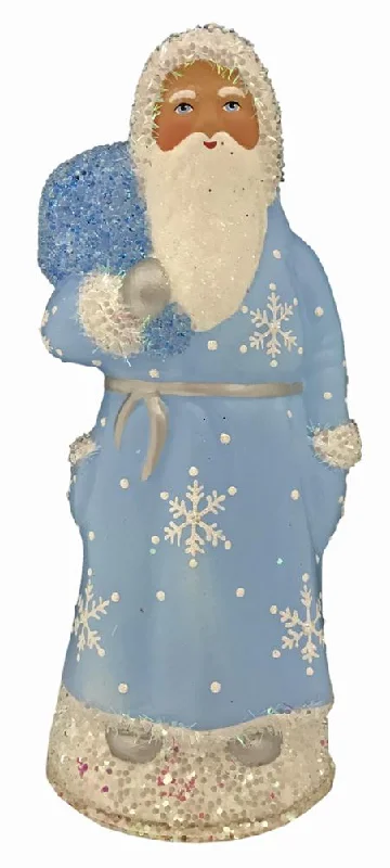 Santa light blue Coat with flakes by Ino Schaller