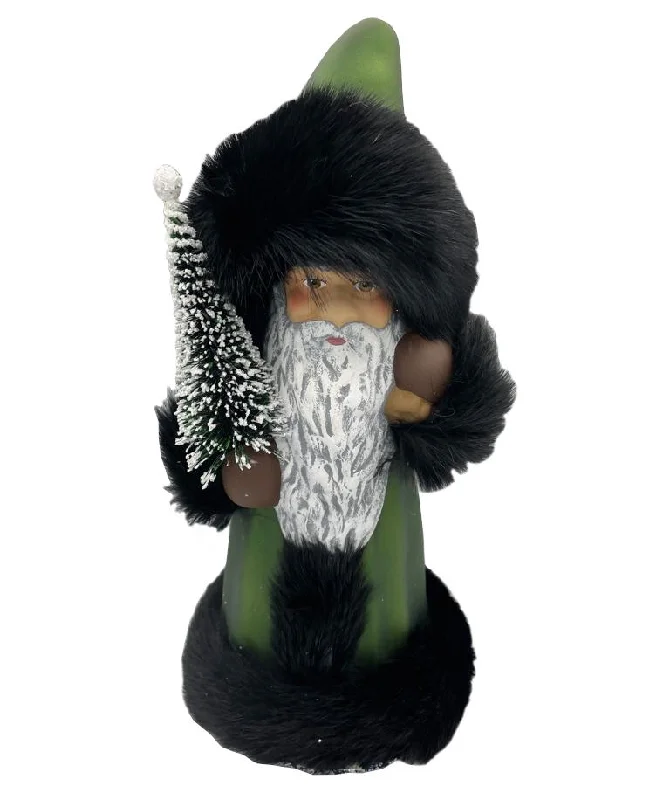 Santa, Matte Olive Black Fur by Ino Schaller