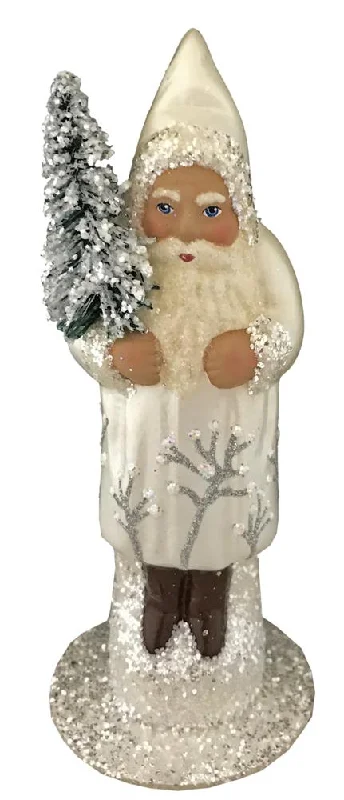 Santa pearlized White and scene by Ino Schaller