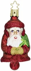 Santa Ringer Ornament by Inge Glas of Germany