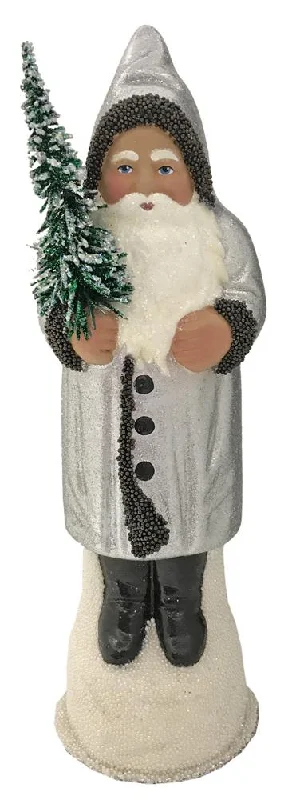 Santa Silver Coat, black beaded edge by Ino Schaller