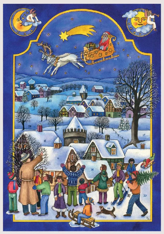 Santa in Sky Advent Calendar by Richard Sellmer Verlag