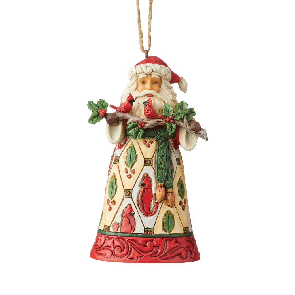 Santa with Cardinals Ornament - Jim Shore