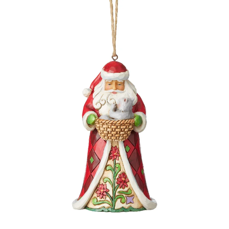 Santa with Kitten Ornament - Jim Shore