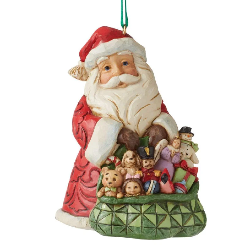 Santa with Toy Bag Ornament - Jim Shore