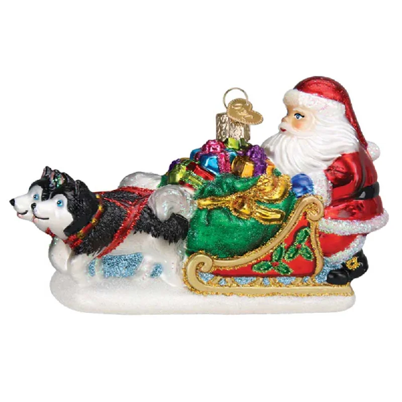 Santa's Dog Sled Ornament - Old World Christmas