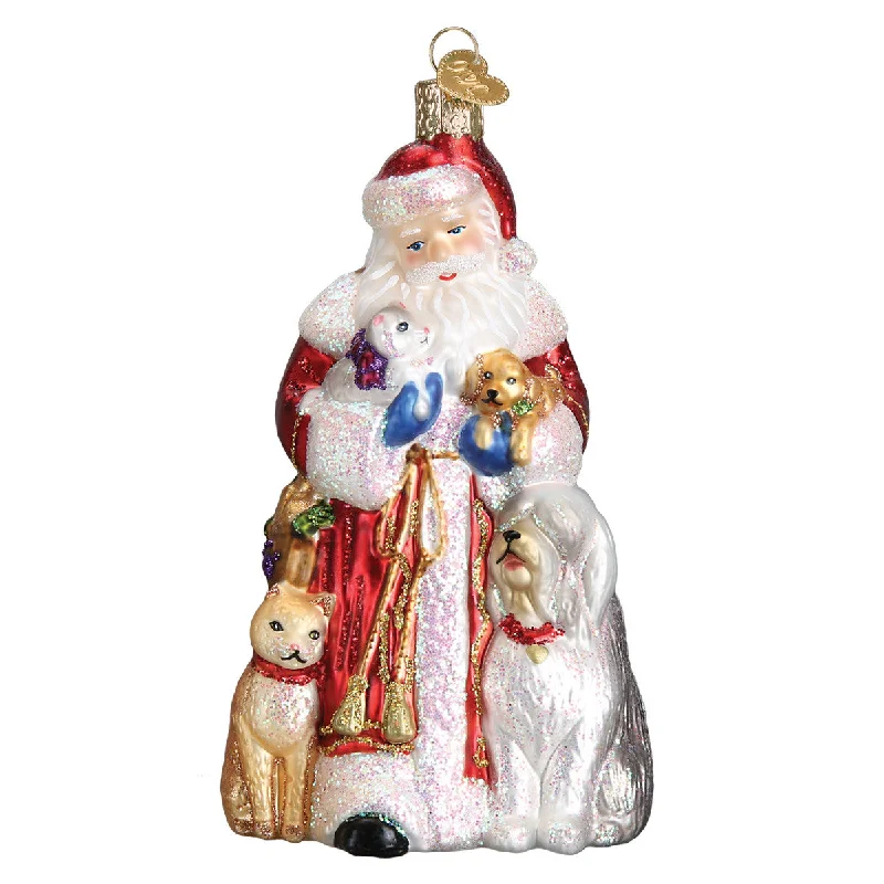 Santa's Furry Friend Ornament - Old World Christmas