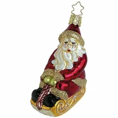 Santa's Snow Day Ornament by Inge Glas of Germany