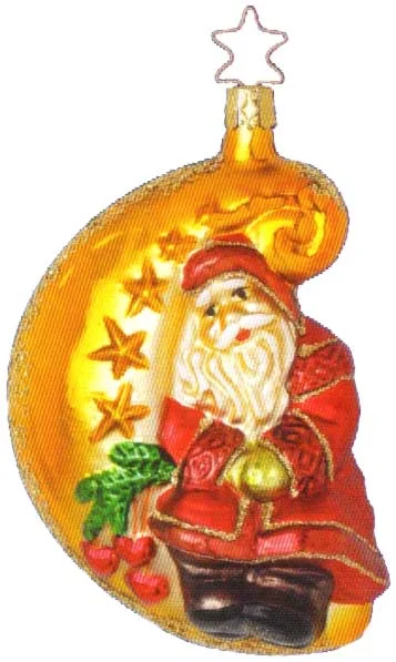 Santa's Starry Dreamland Ornament by Inge Glas of Germany