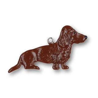 Sausage Dog Ornament by Kuehn Pewter