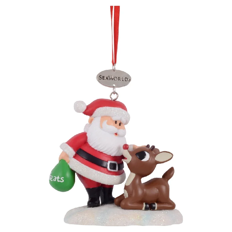 SeaWorld Santa & Rudolph Ornament