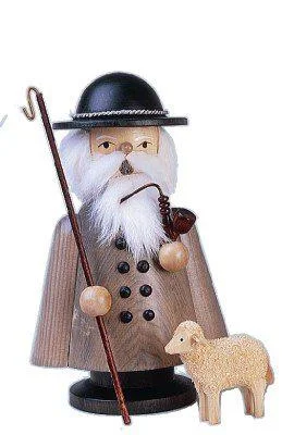 Shepherd with Sheep Smoker by Erzgebirgische Holzkunst Gahlenz GmbH