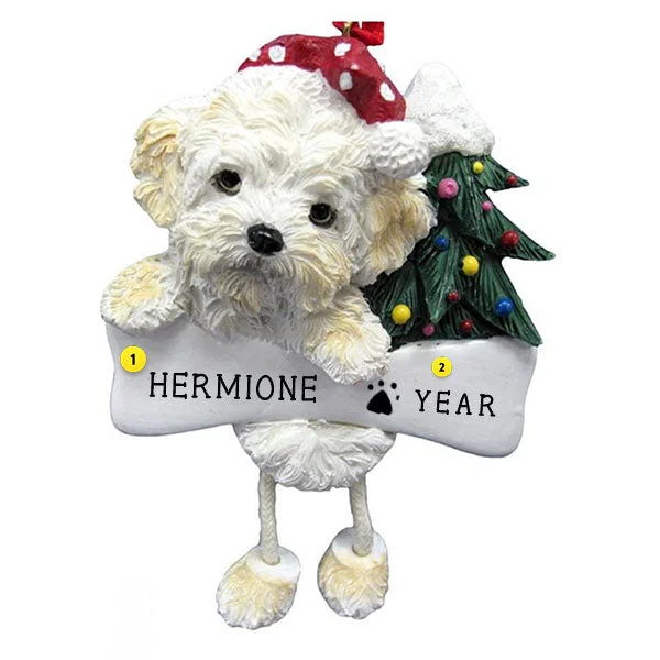 Personalized Shihpoo Dog Ornament