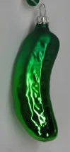 Shiney Green Pickle Ornament by Old German Christmas