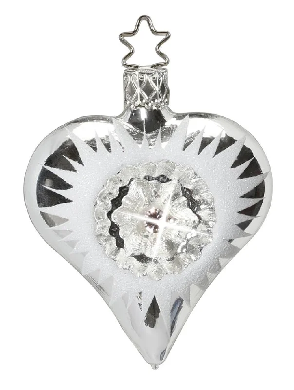 Silver Love Ornament by Inge Glas of Germany