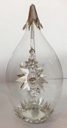 Silver Star Teardrop Ornament by Resl Lenz