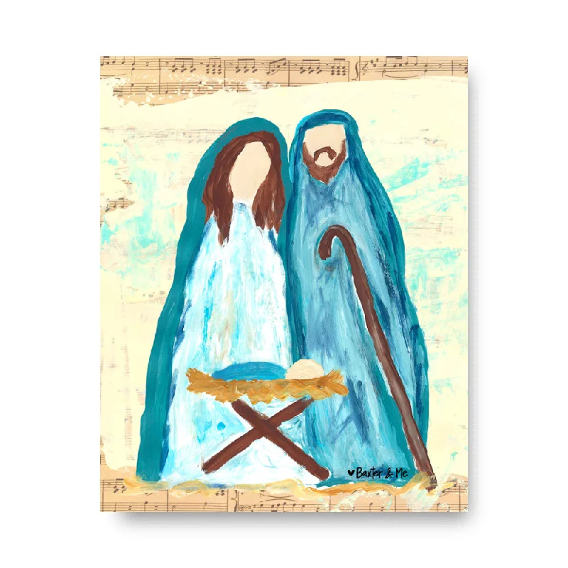 Simple Nativity Wrapped Canvas