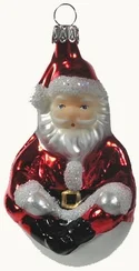 Sitting Santa Ornament by Old German Christmas