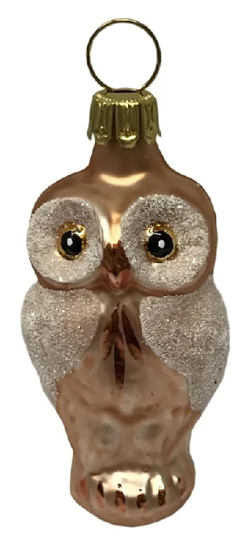 Small Brown Owl Ornament by Glas Bartholmes